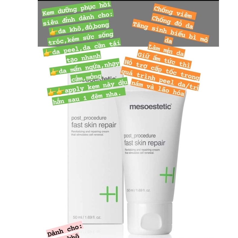 Kem dưỡng Mesoestetic FAST SKIN REPAIR Chiết 50ml