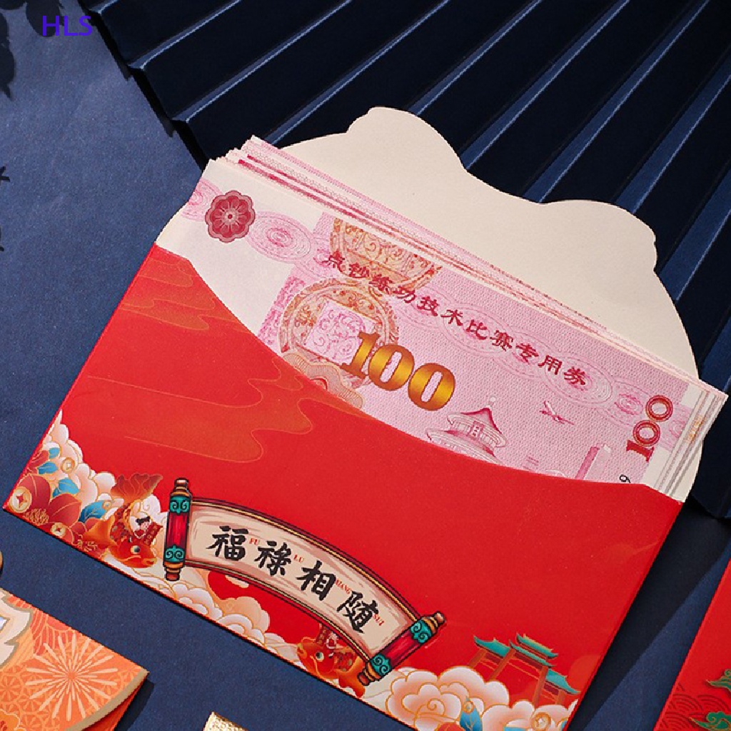 Bộ 4 Bao Lì Xì Đỏ May Mắn Phong Cách Trung Hoa