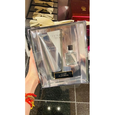 SET Nước Hoa Nam Victoria's Secret VS HIM Platinum & Lotion