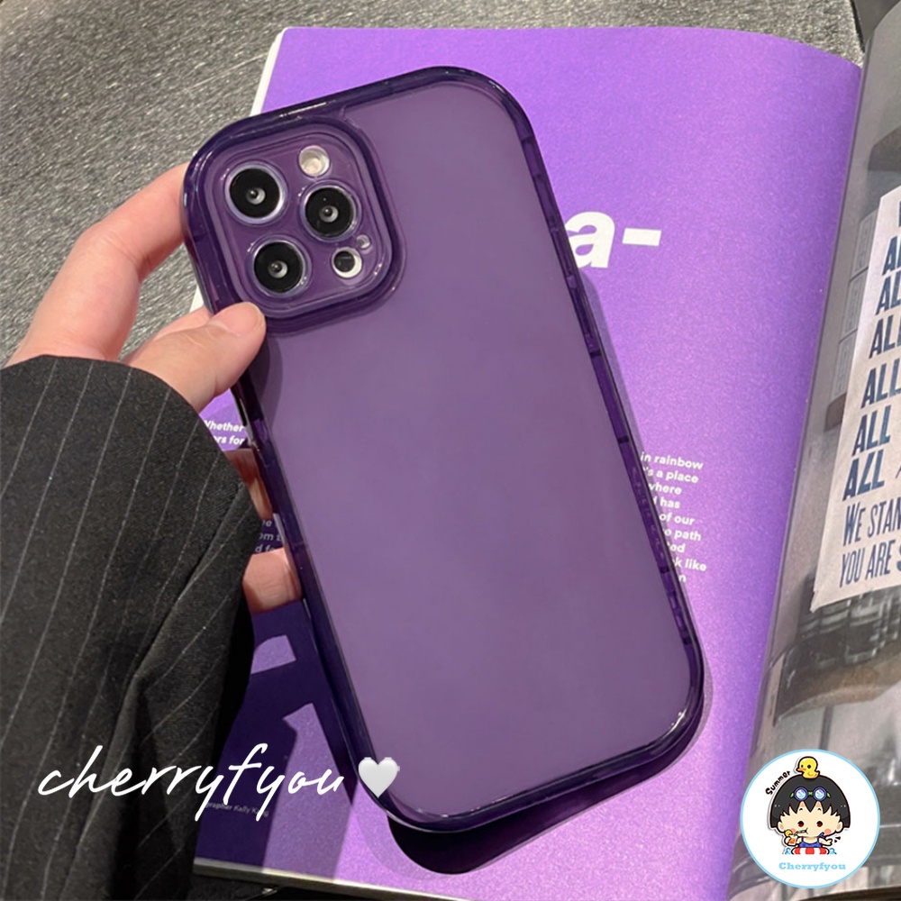 Ốp Điện Thoại TPU Mềm Trong Suốt Màu Trơn Chống Sốc Cho IPhone 14 13 12 11 Pro Max X XR 8 7 Plus