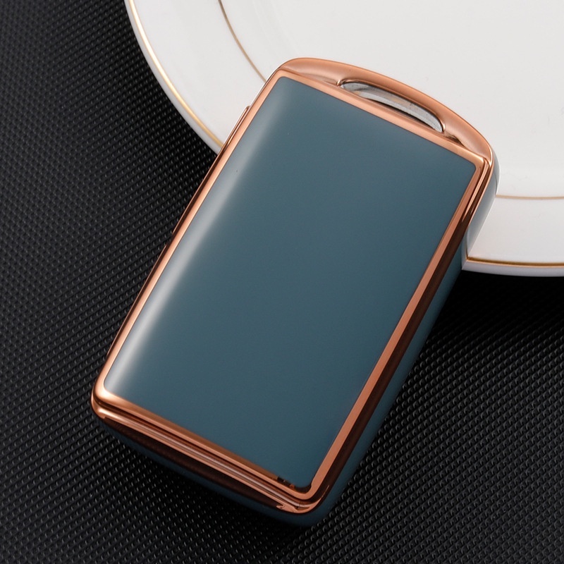 Bao Da, Ốp Bảo vệ, Vỏ Bọc Chìa Khóa Viền Vàng Sang Trọng Phù Hợp Cho Xe Mazda 2,3,6,CX-3,CX-5,CX-8 Sau 2020