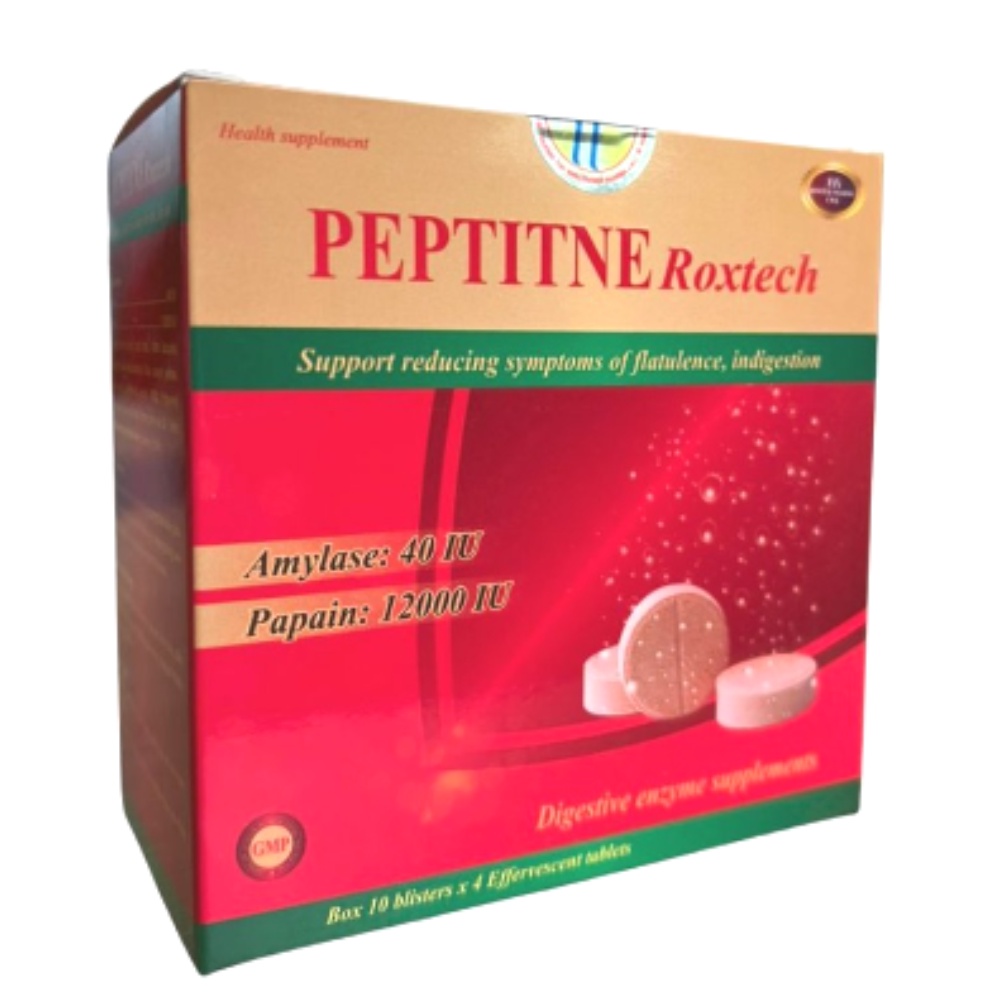 Viên sủi tiêu hóa giảm đầy hơi, chướng bụng, khó tiêu giảm rối loạn tiêu hóa - Hộp 10 Vỉ x 4 Viên