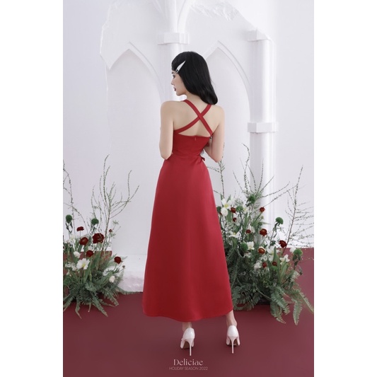 FLANE DRESS - Đầm dài khoét eo