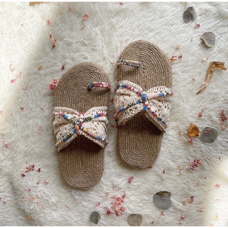 Dép cói phong cách bohemian