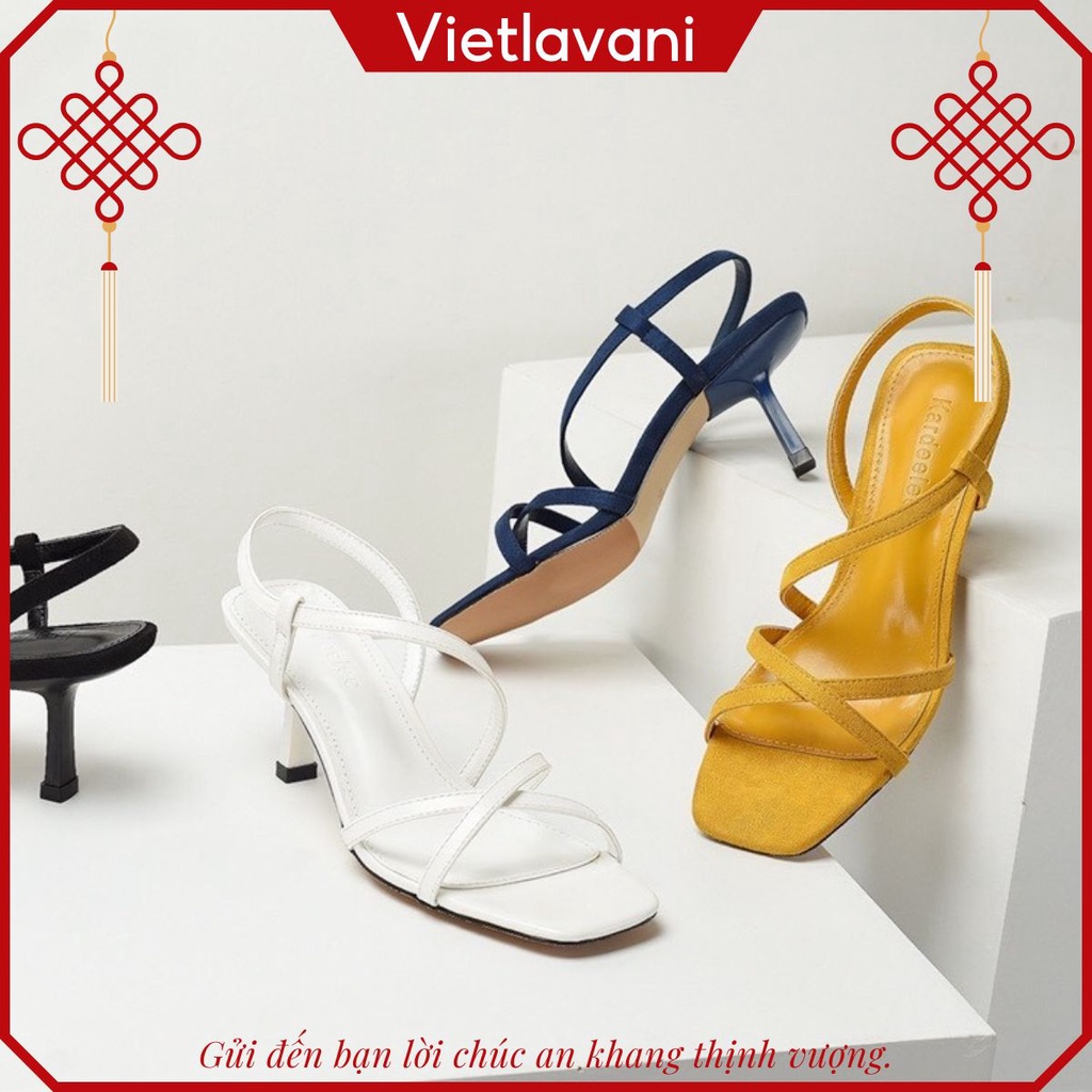 Sandal cao gót nhọn 7 phân Chữ X S20 VIETLAVANI