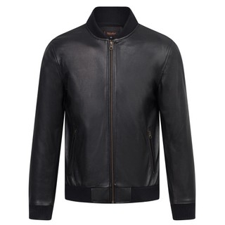 Áo khoác da nam cam kết da thật 100% FTT Leather Bomber Jacket chất liệu da cừu, bò, dê AD601