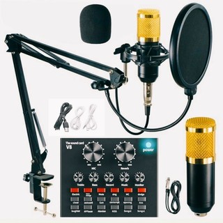 Combo Mic Thu Âm BM800 Giá Kèm Giá Đỡ Và Màng Lọc.