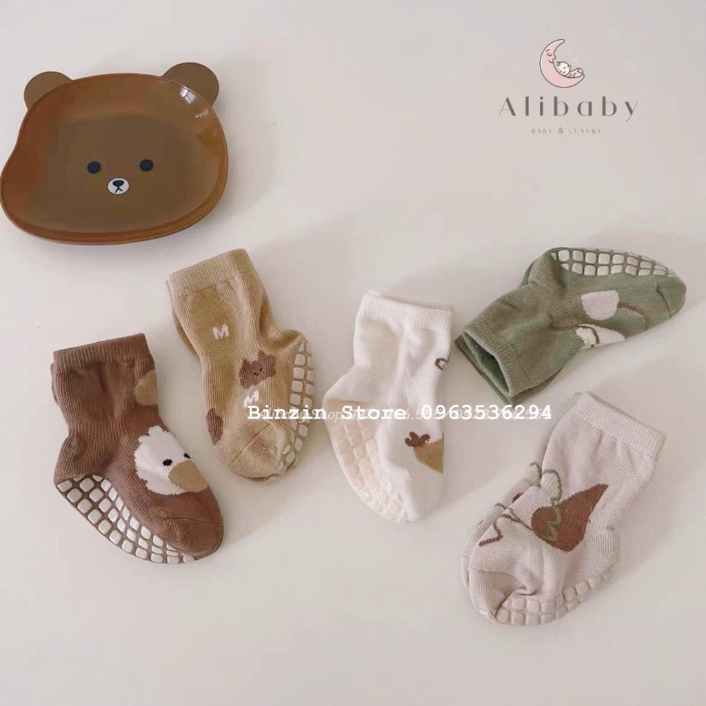 Tất chống trơn bé trai bé gái NEMO BABY nhiều hình dễ thương  chất vải mềm thoáng khí