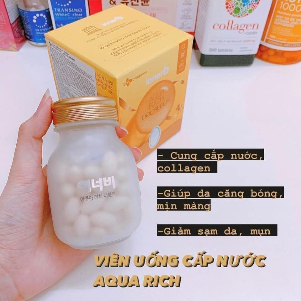 Viên Uống Cấp Nước Dưỡng Ẩm Da INNERB AQUA RICH 56v