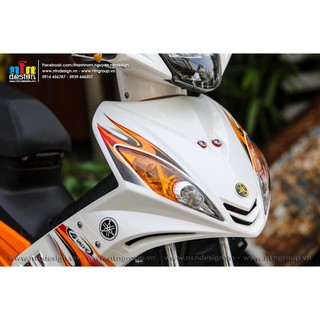Tem Exciter 2008 - 2010 mẫu tem lửa ( Cam - Trắng)