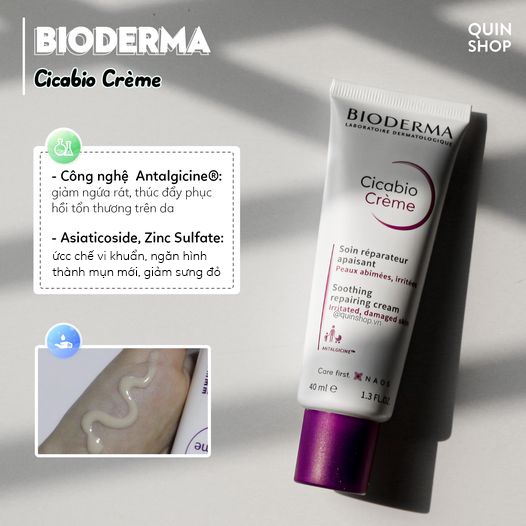 Kem Dưỡng Dịu Da Bioderma Laboratoire Dermatologique Cicabio Crème 40ml