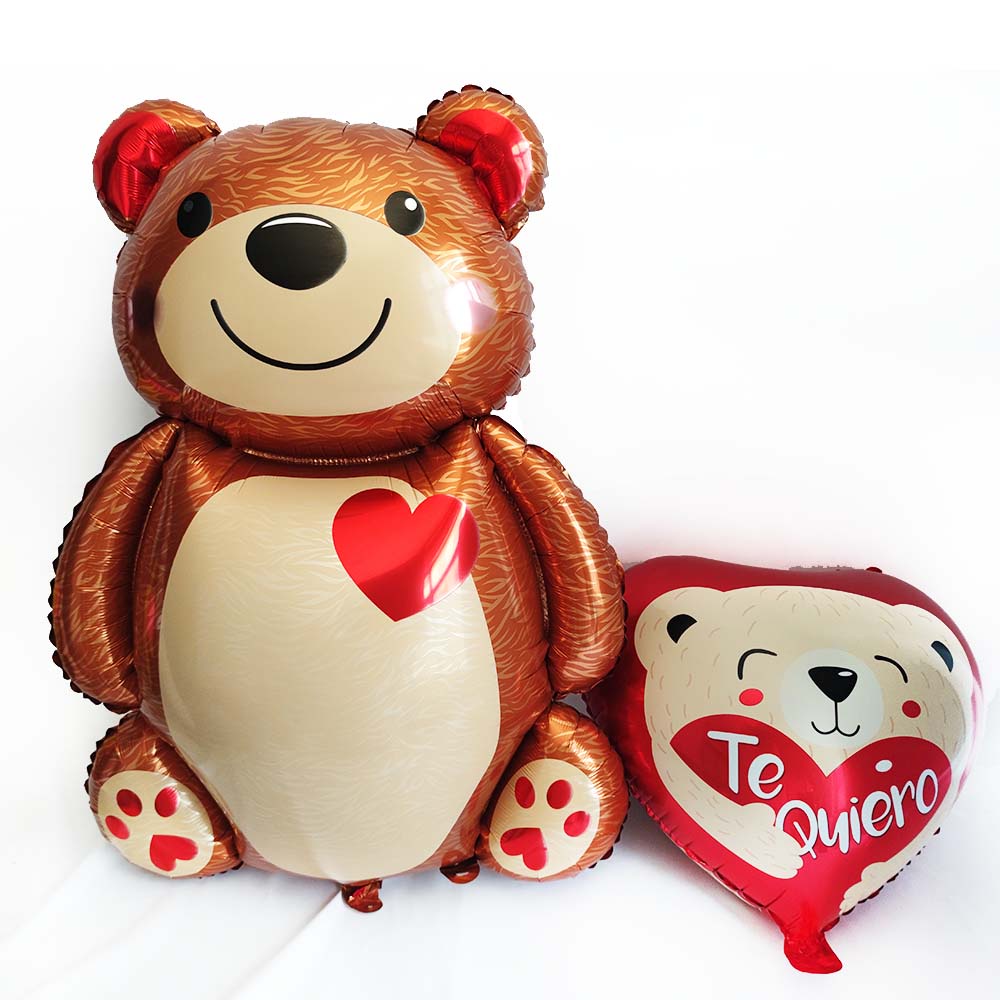 Bong Bóng Hình Gấu Bằng Màng Nhôm Kích Thước 91 * 67cm Trang Trí Tiệc