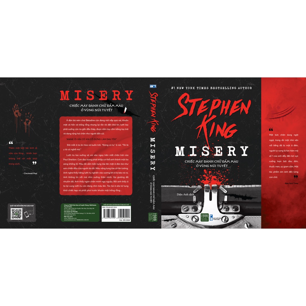 Sách - Misery - Chiếc Máy Đánh Chữ Đẫm Máu Ở Vùng Núi Tuyết - Stephen King