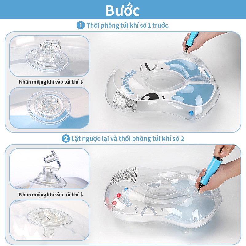 Phao Bơi Bơm Hơi Xinh Xắn Tiện Dụng Cho Bé 0-3 Tuổi