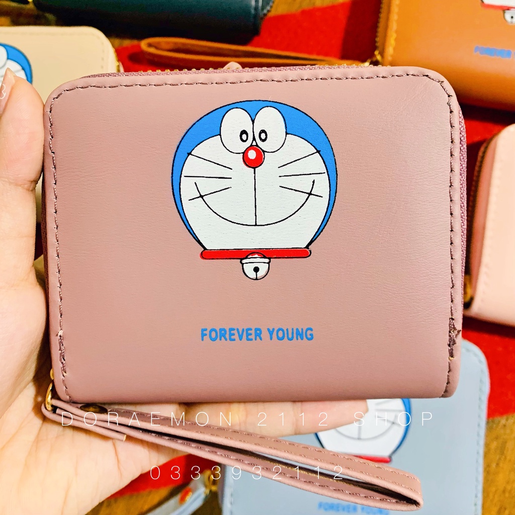 Ví mini Doraemon, ví ngắn bóp ngắn Doremon dễ thương