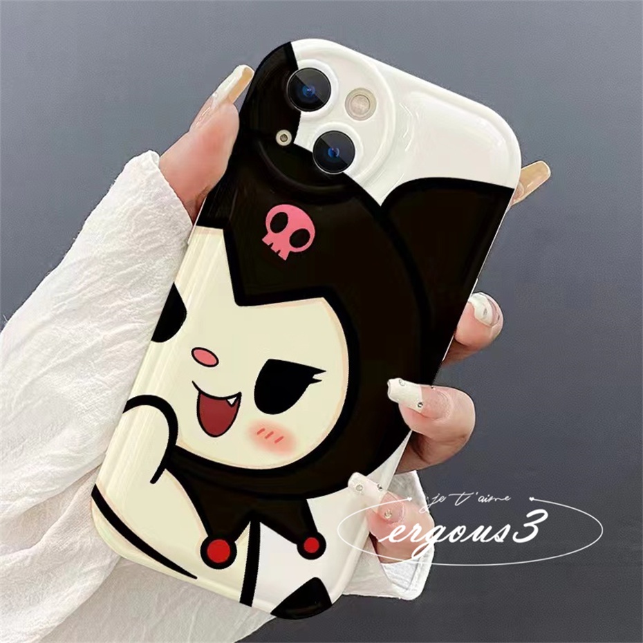 Ốp Điện Thoại Mềm In Hoạt Hình Kuromi Và Melody Cho iPhone 14 13 12 11 Pro Max SE2020 X XR Xs Max 7 8 Plus