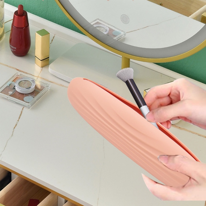 Giá Đỡ Cọ Trang Điểm Bằng Silicone Gọn Nhẹ Cho Nữ