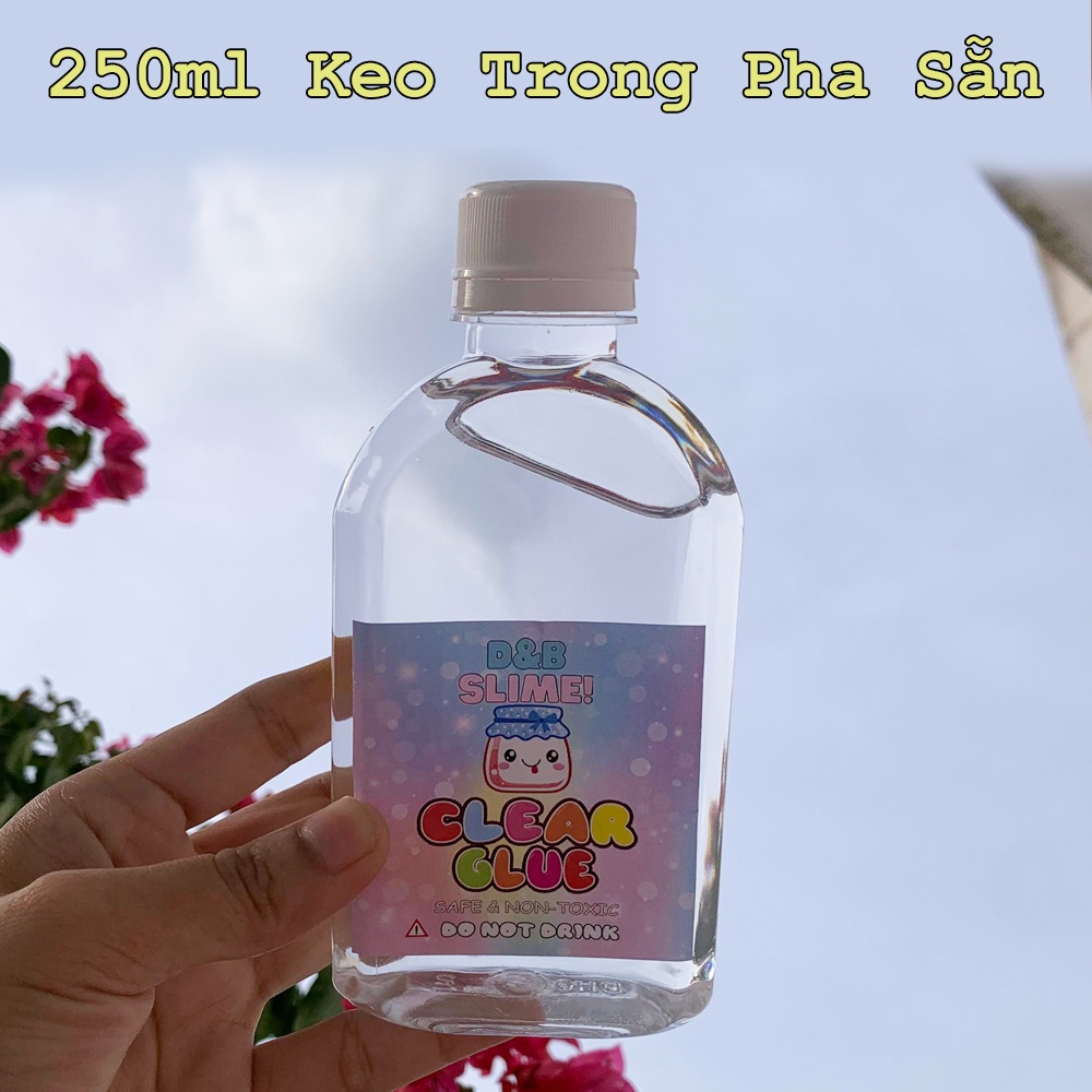 Chai 250ML Keo Trong / Hồ Nước Pha Sẵn Làm Slime - Nguyên Liệu Làm Slime