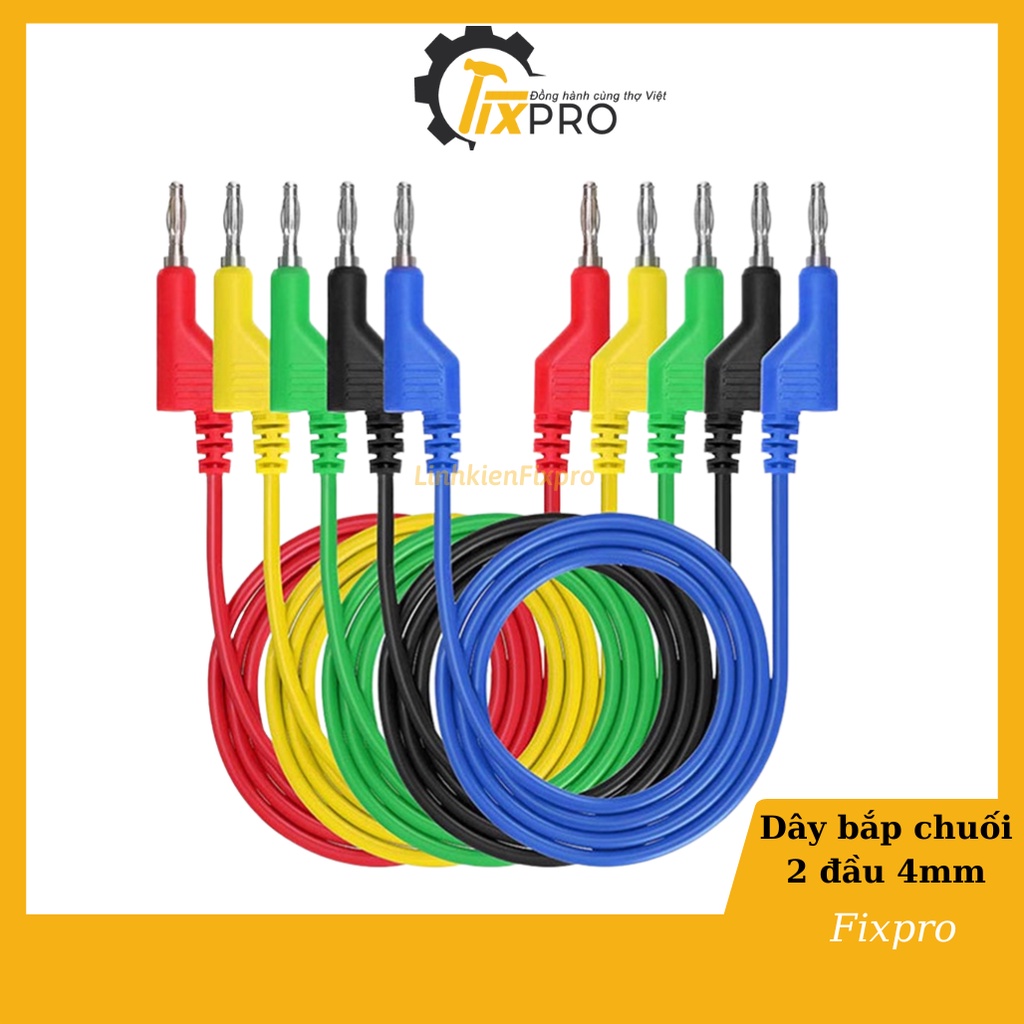 5 sợi dây bắp chuối 2 đầu 4mm bằng đồng nguyên chất dài 1 mét