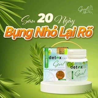 Xổ mỡ khử mỡ bụng detox rau xanh girl hộp 55 viên