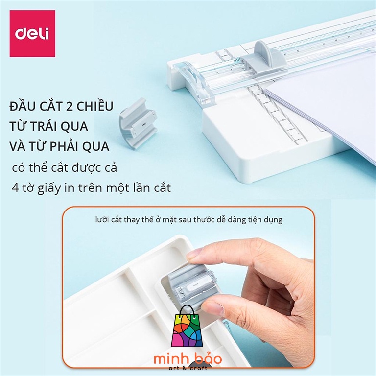 BÀN CẮT GIẤY KHỔ A4 MINI DELI 14251