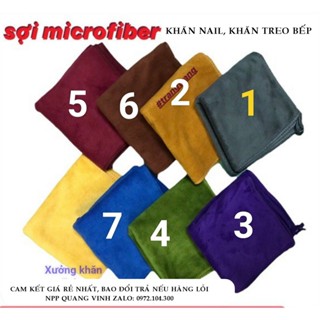 Khăn làm nail, khăn treo bếp 30*30cm
