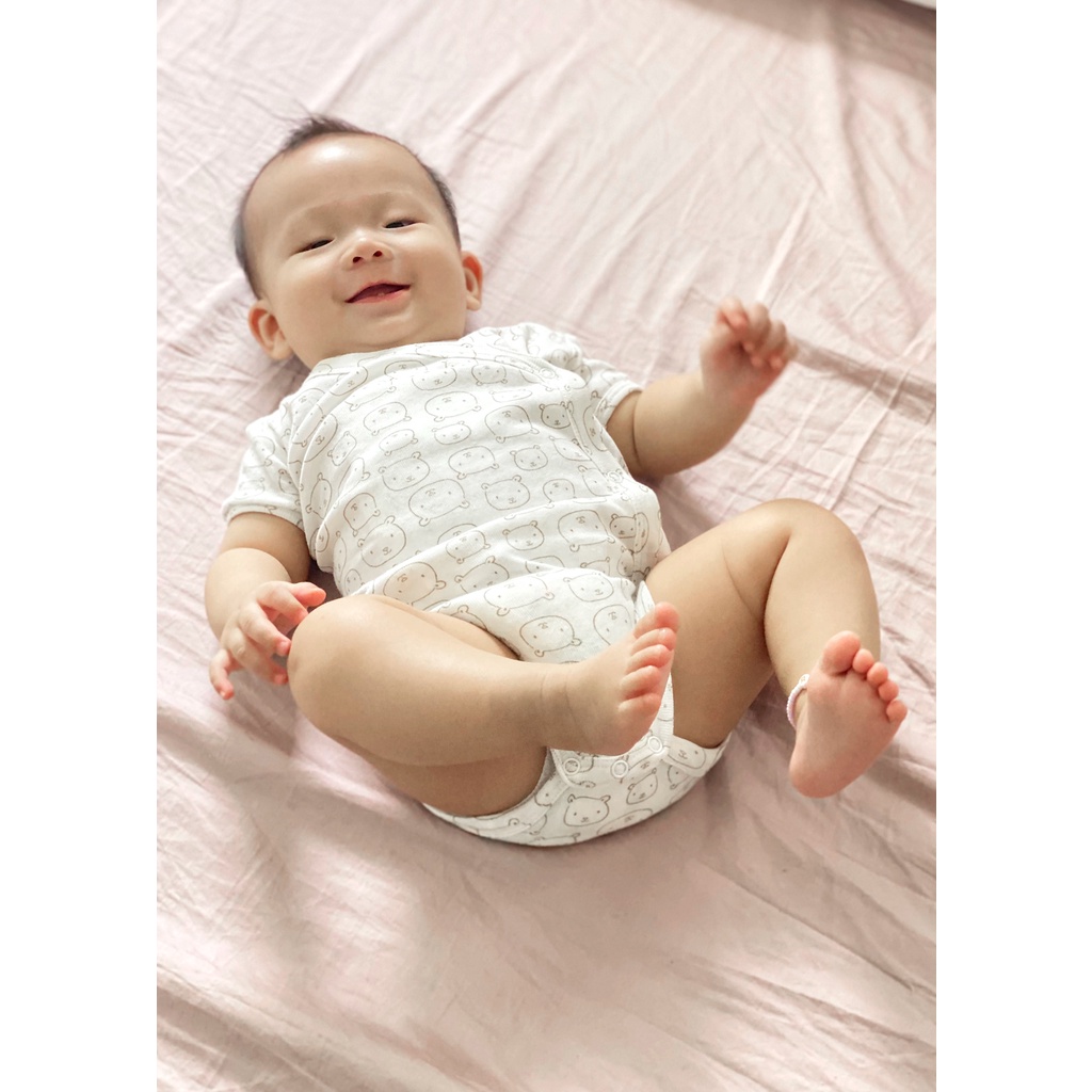 Bodysuit ngắn tay cho bé, bodychip cotton bé trai bé gái từ 0 - 12 tháng Baa Baby- CB01N-06