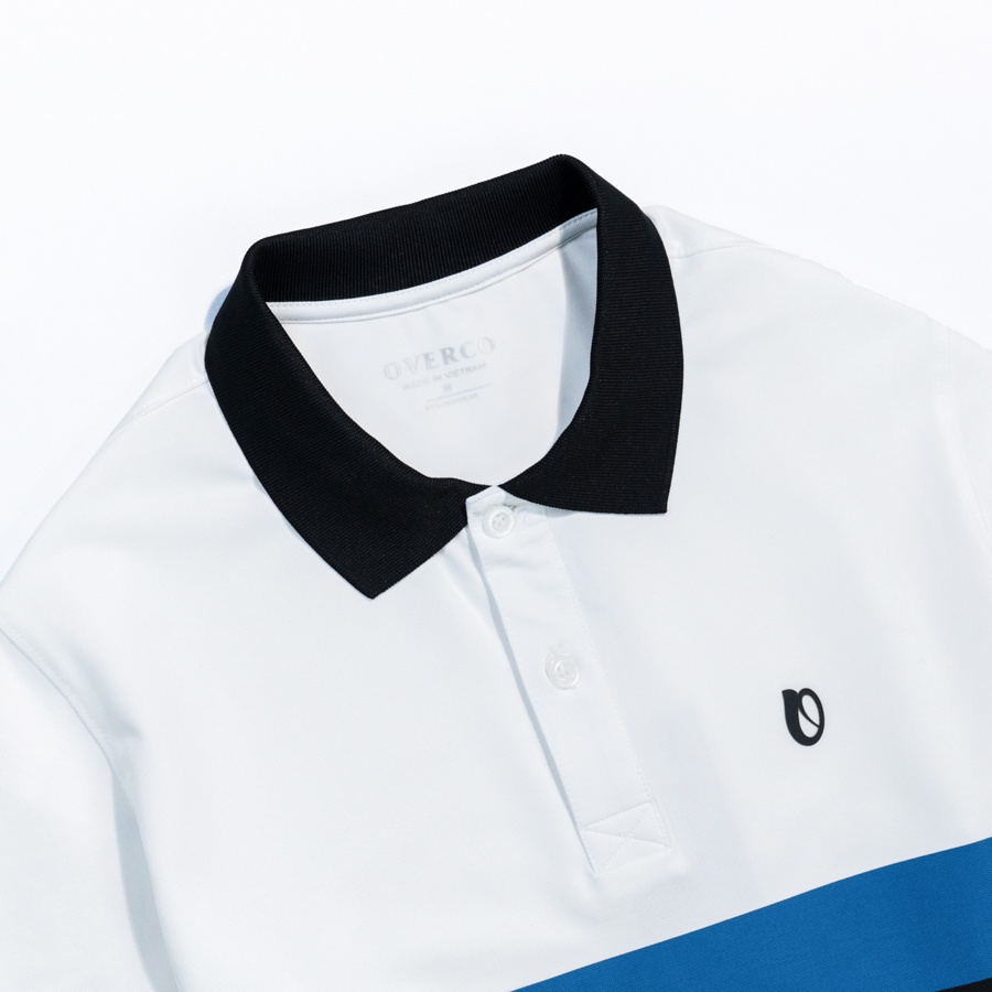 Áo Polo Nam SKYPES Trắng OVERCO Cao Cấp Chất Vải Cotton USA Mềm Mịn Thoáng Mát