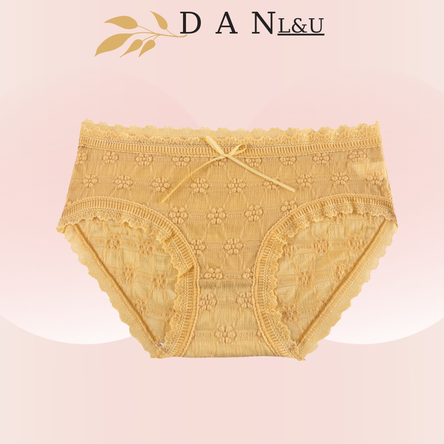 Quần Lót Cotton Xốp Hoa Nhí Xinh Xắn Co Dãn Thoáng Mát DAN L&amp;U 1404