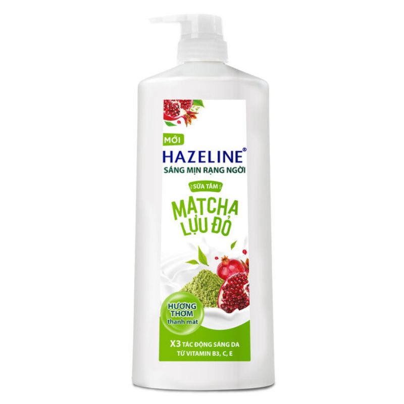 Sữa tắm sáng da Hazeline Matcha Lựu Đỏ 1kg