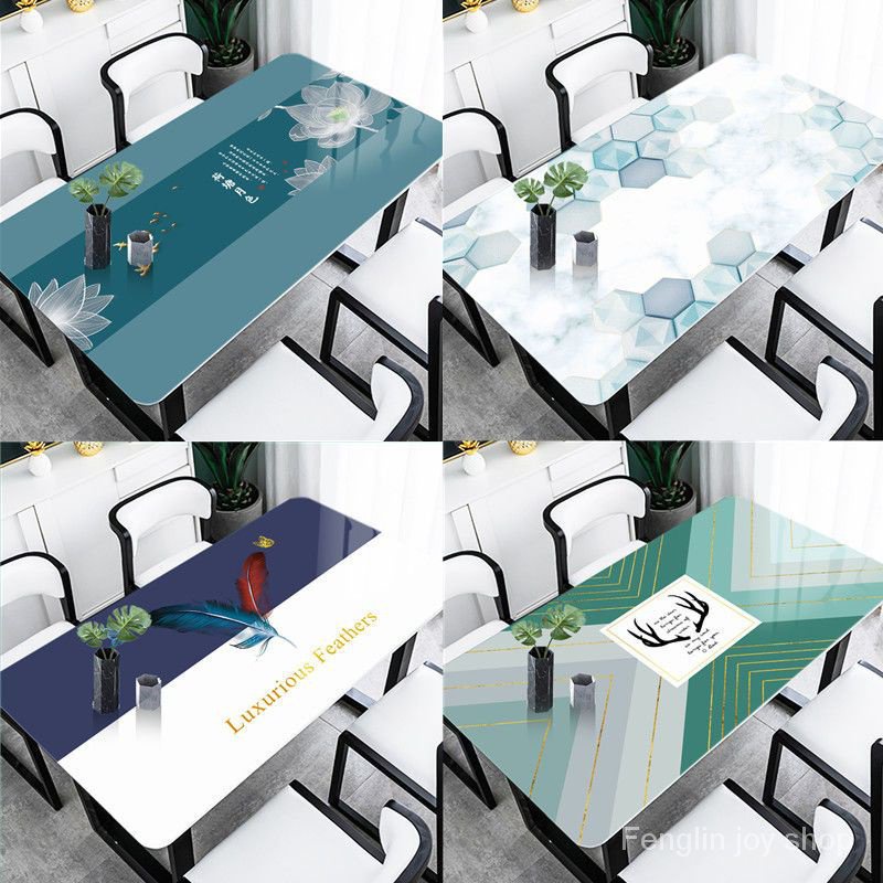 Khăn Trải Bàn Cà Phê Kính PVC Mềm Dày Chống Nước Chống Dầu Chống Bỏng Bằng Nhựa Dùng Một Lần NQYF