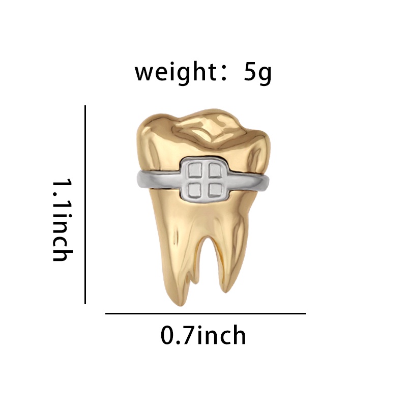 Ghim cài áo MISS ZOE kiểu chiếc răng độc đáo thời trang