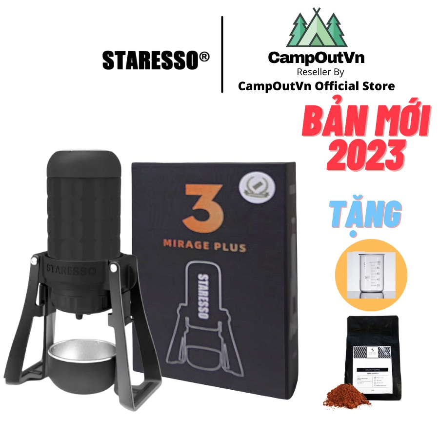 Máy pha cafe Staresso campoutvn staresso mirage pro du lịch máy ép pha cà phê cầm tay mini TẶNG CAFE