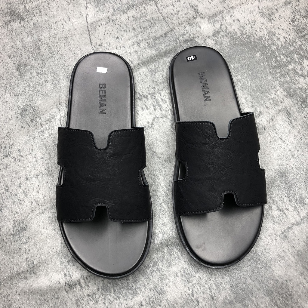 Dép nam quai ngang Beman BM2,da sần cao cấp,đế êm và ôm chân,form dáng dễ phối đồ,phù hợp mang hàng ngày