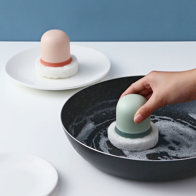 Miếng Xốp Rửa Chén Có Tay Cầm Chống Dầu Mỡ Tiện Dụng