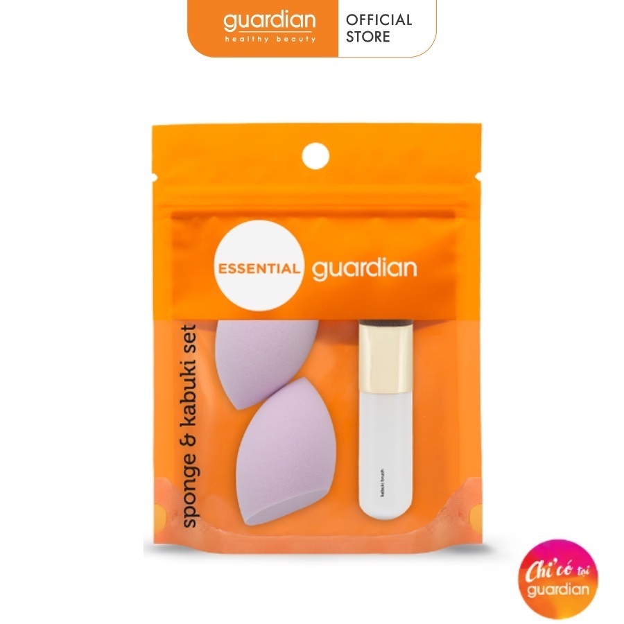 Bộ Trang Điểm Gồm Bông Mút Và Cọ Kabuki Sponge And Kabuki Set Guardian