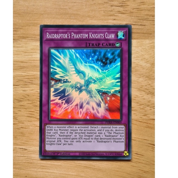 Thẻ Bài Yugioh Trap Raidraptor's Phantom Knights Claw - PHRA-EN069 - Super