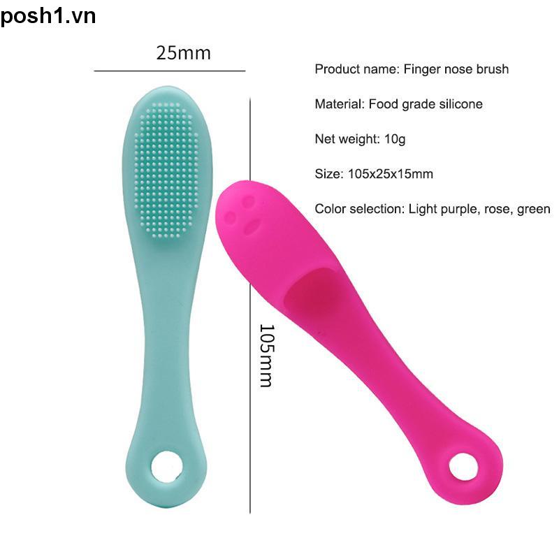 💌Bàn chải mũi silicon Rửa mặt Làm sạch lỗ chân lông Mụn đầu đen