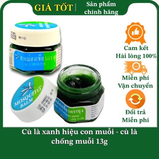Cù Là Xanh Hiệu Con Muỗi Green Balm Mosquito 13g Thái Lan - Cù Là Giảm Muỗi Đốt
