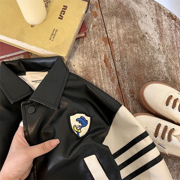 Áo Khoác Da Dày Dặn Phong Cách Đường Phố Thời Trang Thu Đông 2022 Cho Bé Trai