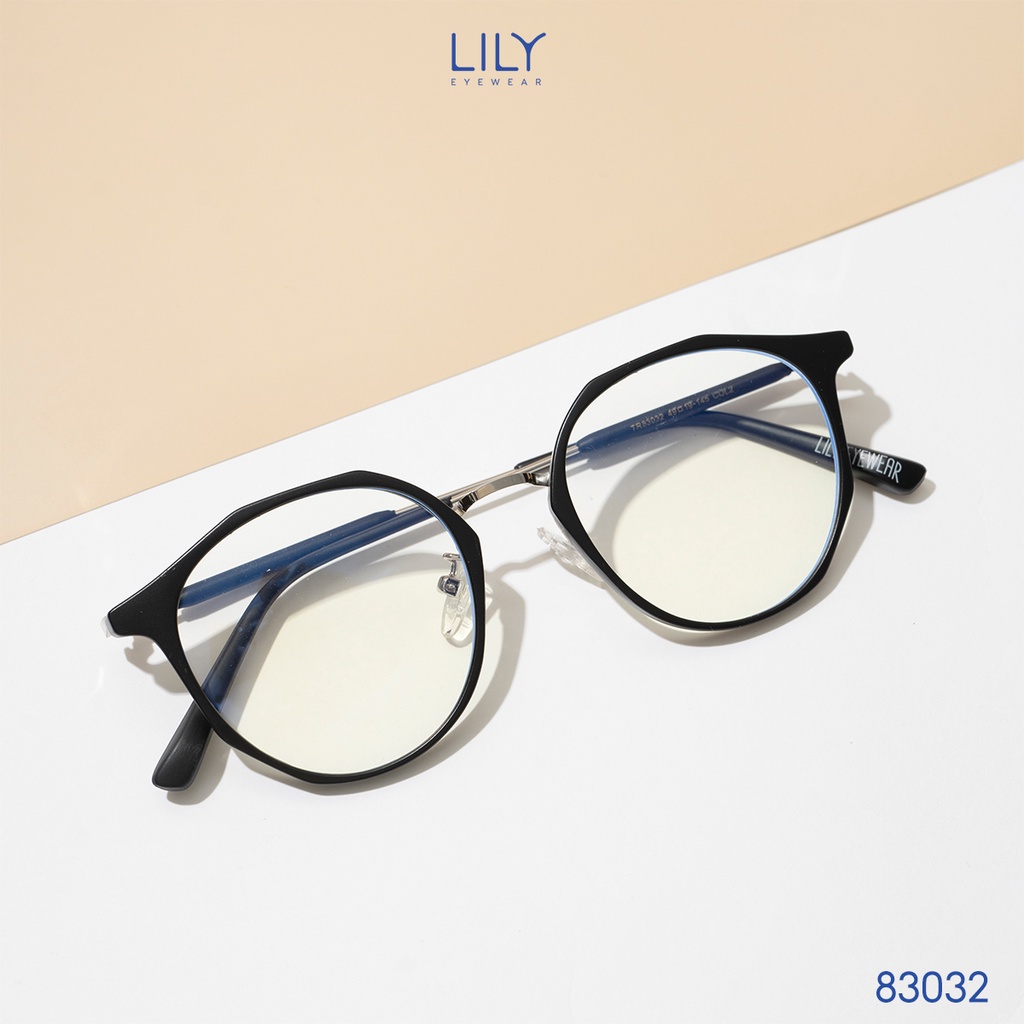 Gọng kính đa giác nam nữ LILYEYEWEAR chất liệu nhựa chắc chắn thanh nhẹ thiết kế tinh tế kiểu dáng thời trang 83032