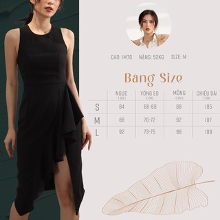 JAAS Đầm dự tiệc ôm body xẻ tà chất lụa màu đen