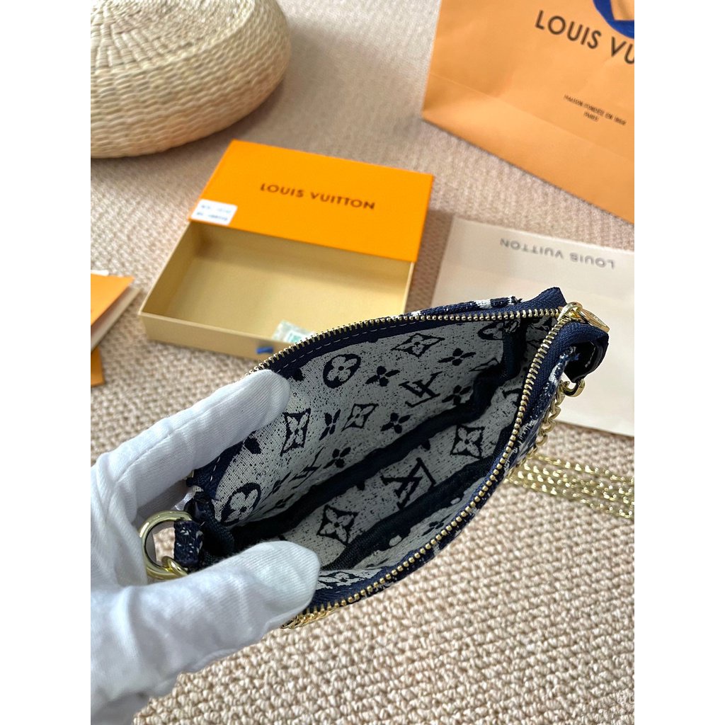 Túi Đựng Mạt Chược mini Lv Dây Đeo Vai Dài 15.9cm XLR8