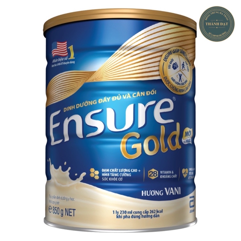 Sữa bột Ensure Gold Abbott hương Vani_850g