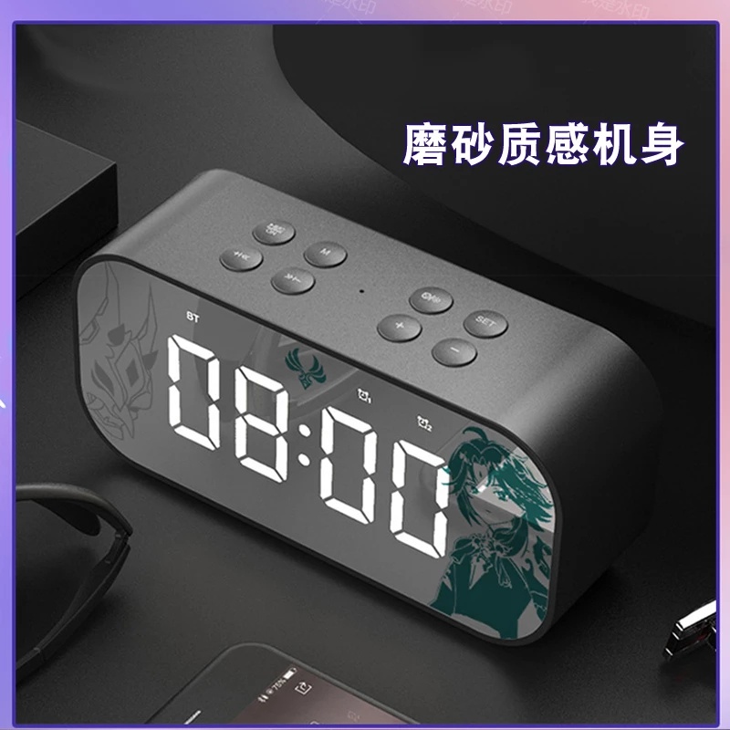 Genshin Impact Loa Nghe Nhạc Bluetooth Không Dây Mini Loa Di động Dễ Thương Loa Bluetooth Có Đồng Hồ Báo Thức Genshin Impact