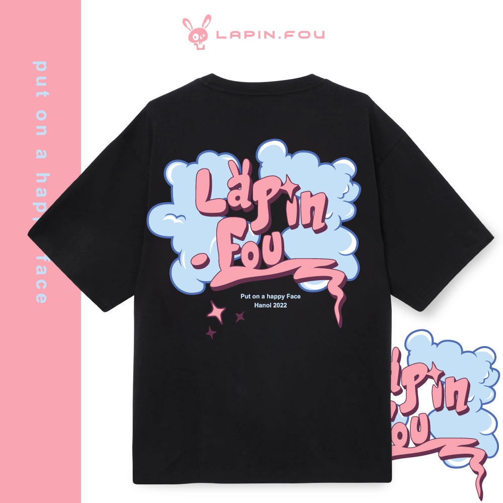 Áo Thun Unisex Nam Nữ Local Brand - Lapin.Fou Pinky Cloudy