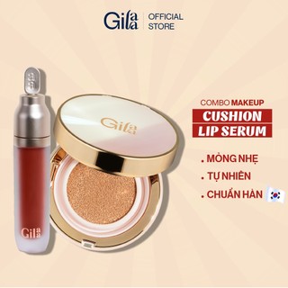 Combo Phấn nước Gilaa Long Wear DD Cushion (13g) & Gilaa Plumping Lip Serum (3.8g)
