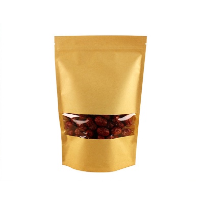 Túi zip giấy kraft cửa sổ 10cm (10 túi)
