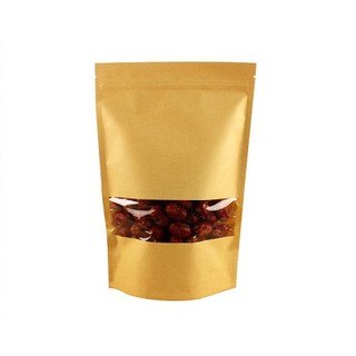 Túi zip giấy kraft cửa sổ 10cm