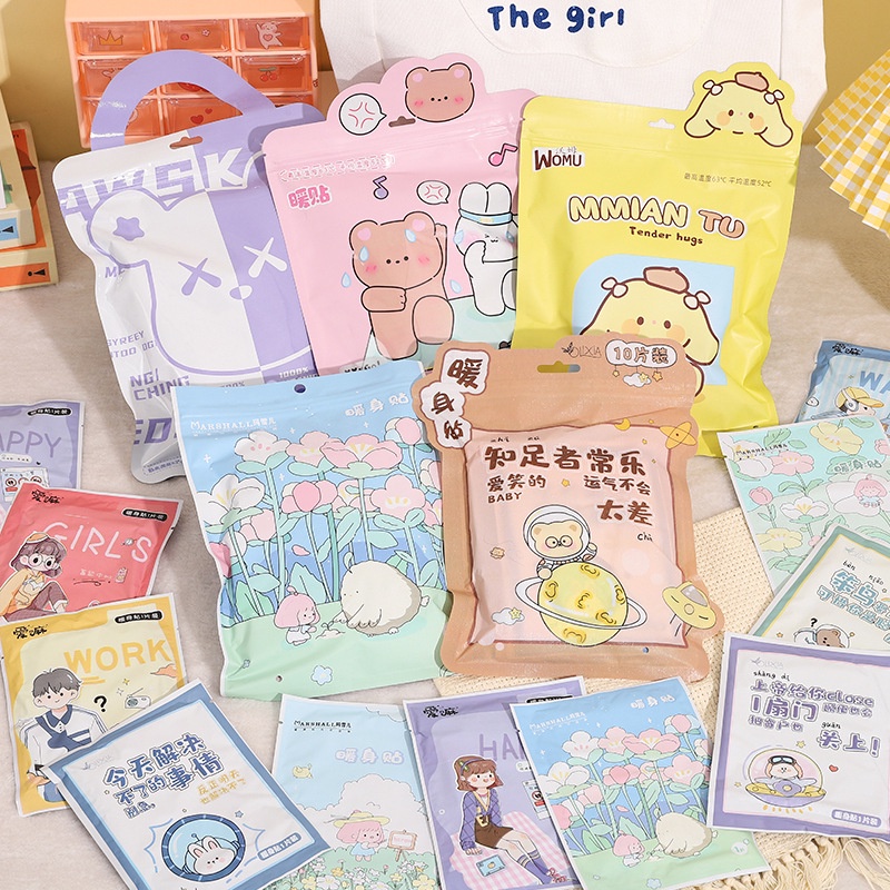 Miếng dán tăng nhiệt set 10 miếng, miếng dán giữ nhiệt giúp làm ấm cơ thể, giảm đau bụng kinh